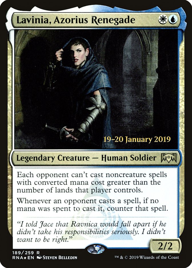 Lavinia, Azorius Renegade [Ravnica Allegiance Prerelease Promos] | Devastation Store