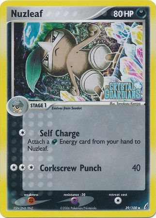 Nuzleaf (39/100) (Stamped) [EX: Crystal Guardians] | Devastation Store