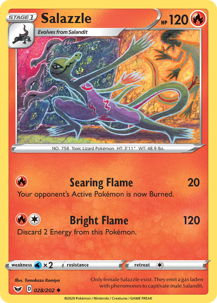 Salazzle (028/202) [Sword & Shield: Base Set] | Devastation Store