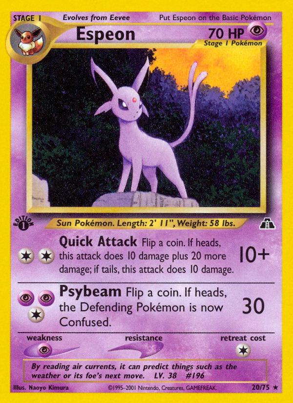 Espeon (20/75) [Neo Discovery 1st Edition] | Devastation Store