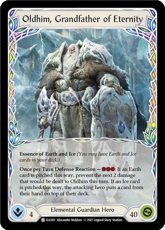 Oldhim, Grandfather of Eternity // Shiver [ELE001] (Tales of Aria)  1st Edition Normal | Devastation Store