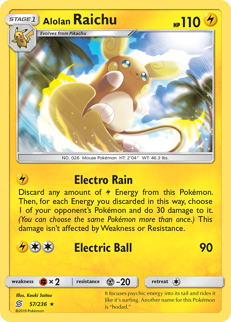 Alolan Raichu (57/236) [Sun & Moon: Unified Minds] | Devastation Store