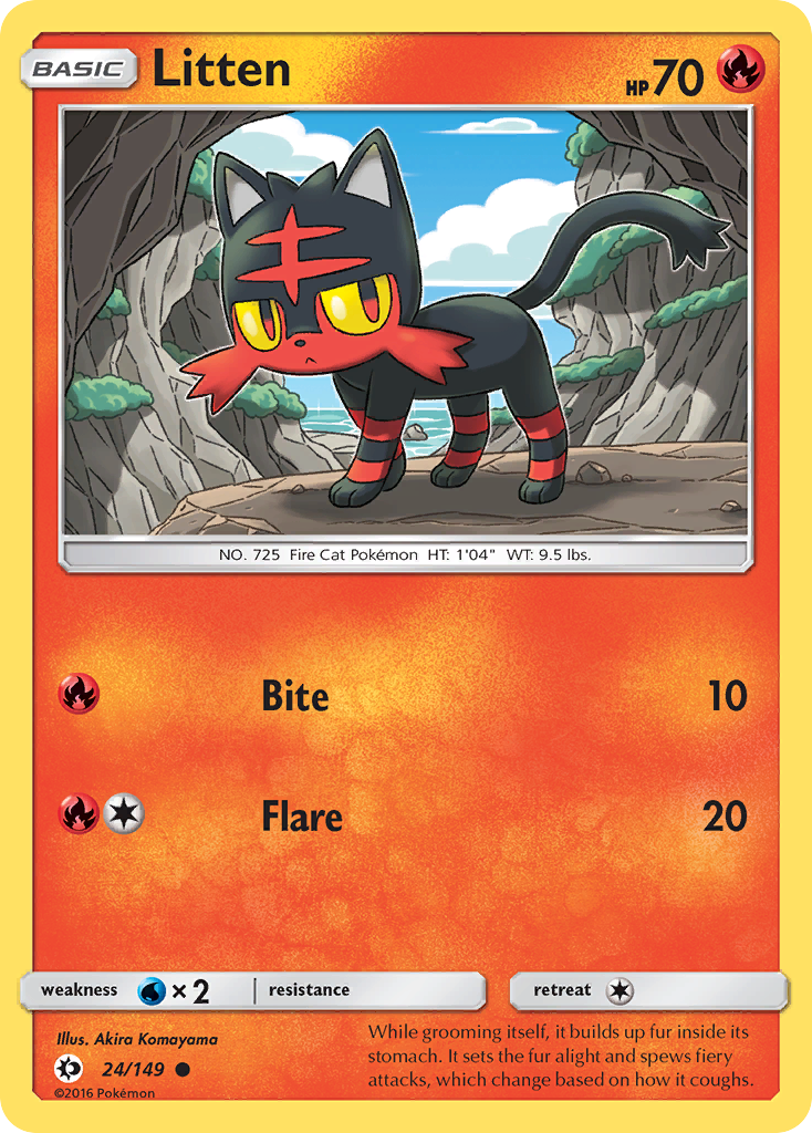 Litten (24/149) [Sun & Moon: Base Set] | Devastation Store