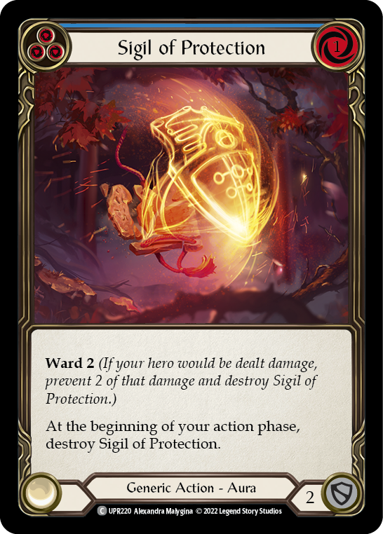 Sigil of Protection (Blue) [UPR220] (Uprising)  Rainbow Foil | Devastation Store