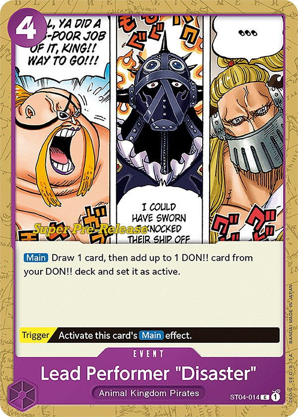 Lead Performer "Disaster" [Super Pre-Release Starter Deck: Animal Kingdom Pirates] | Devastation Store