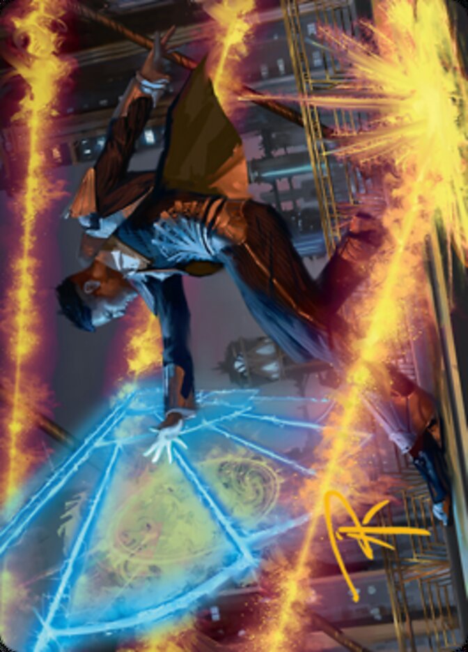Wingshield Agent Art Card (Gold-Stamped Signature) [Streets of New Capenna Art Series] | Devastation Store