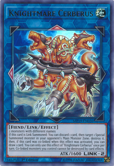 Knightmare Cerberus [MP19-EN026] Ultra Rare | Devastation Store