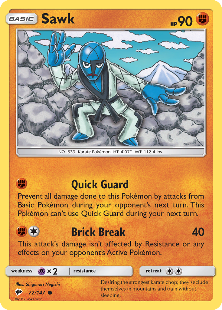 Sawk (72/147) [Sun & Moon: Burning Shadows] | Devastation Store