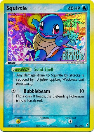 Squirtle (64/100) (Stamped) [EX: Crystal Guardians] | Devastation Store