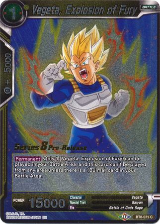 Vegeta, Explosion of Fury [BT8-071_PR] | Devastation Store