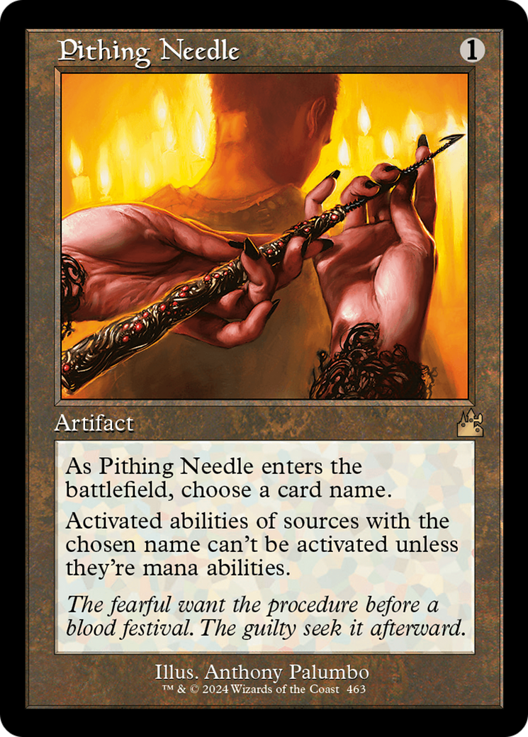 Pithing Needle (Retro Frame) [Ravnica Remastered] | Devastation Store