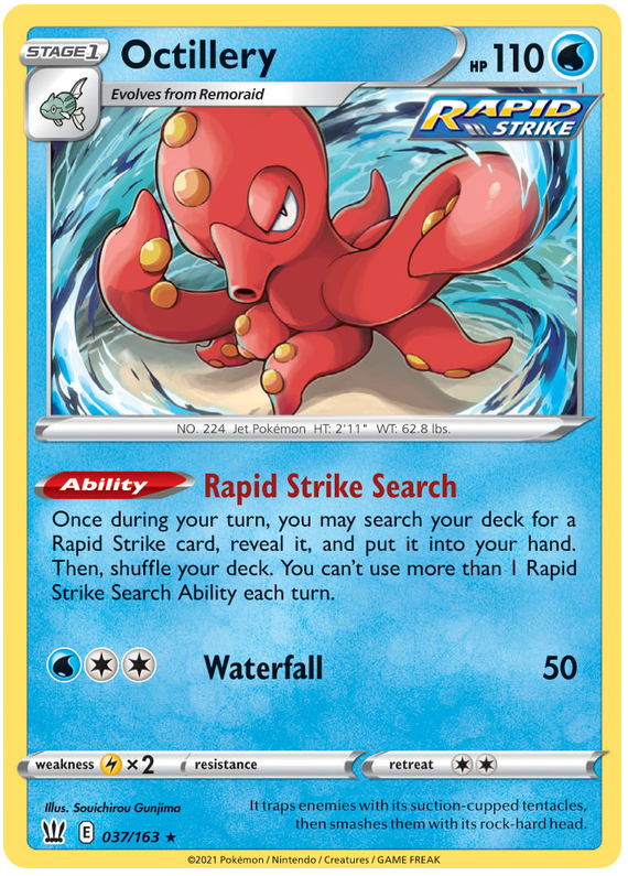 Octillery (037/163) (Theme Deck Exclusive) [Sword & Shield: Battle Styles] | Devastation Store