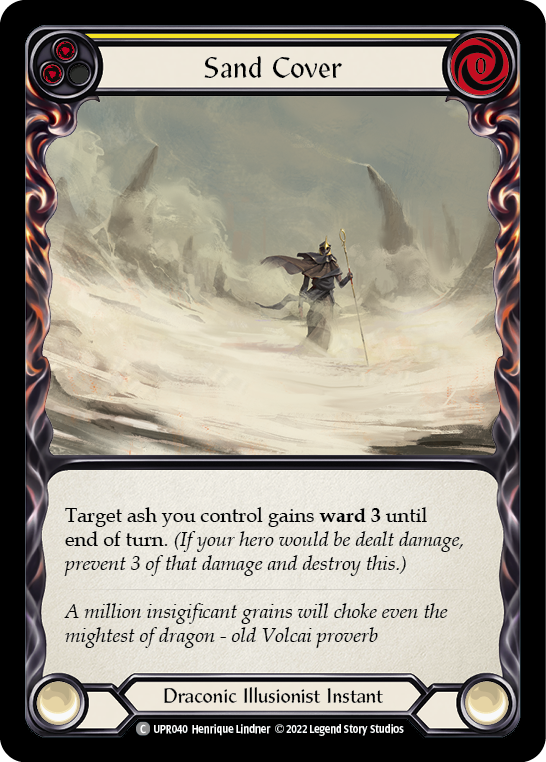 Sand Cover (Yellow) [UPR040] (Uprising)  Rainbow Foil | Devastation Store