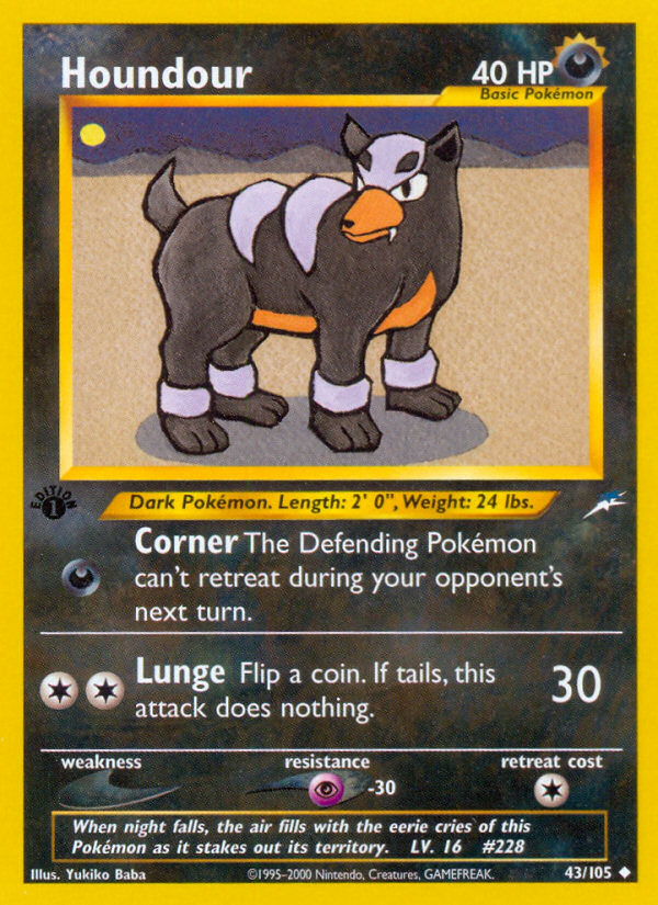 Houndour (43/105) [Neo Destiny 1st Edition] | Devastation Store