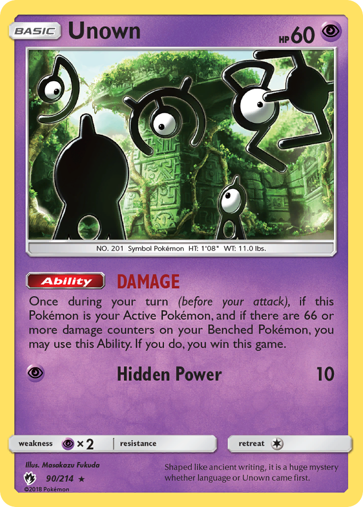 Unown (90/214) [Sun & Moon: Lost Thunder] | Devastation Store
