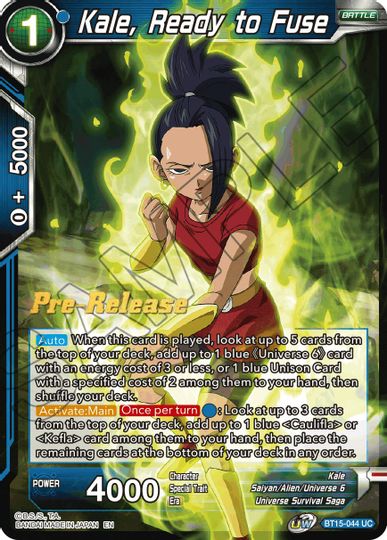 Kale, Ready to Fuse (BT15-044) [Saiyan Showdown Prerelease Promos] | Devastation Store