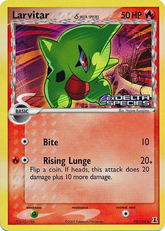 Larvitar (73/113) (Delta Species) (Stamped) [EX: Delta Species] | Devastation Store