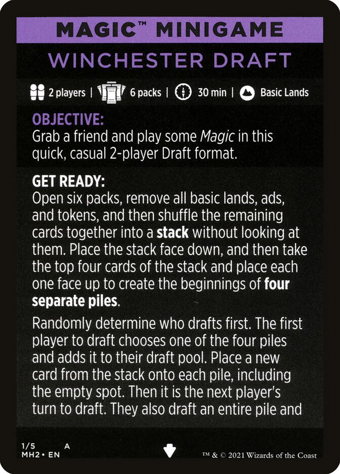 Winchester Draft (Magic Minigame) [Modern Horizons 2 Minigame] | Devastation Store