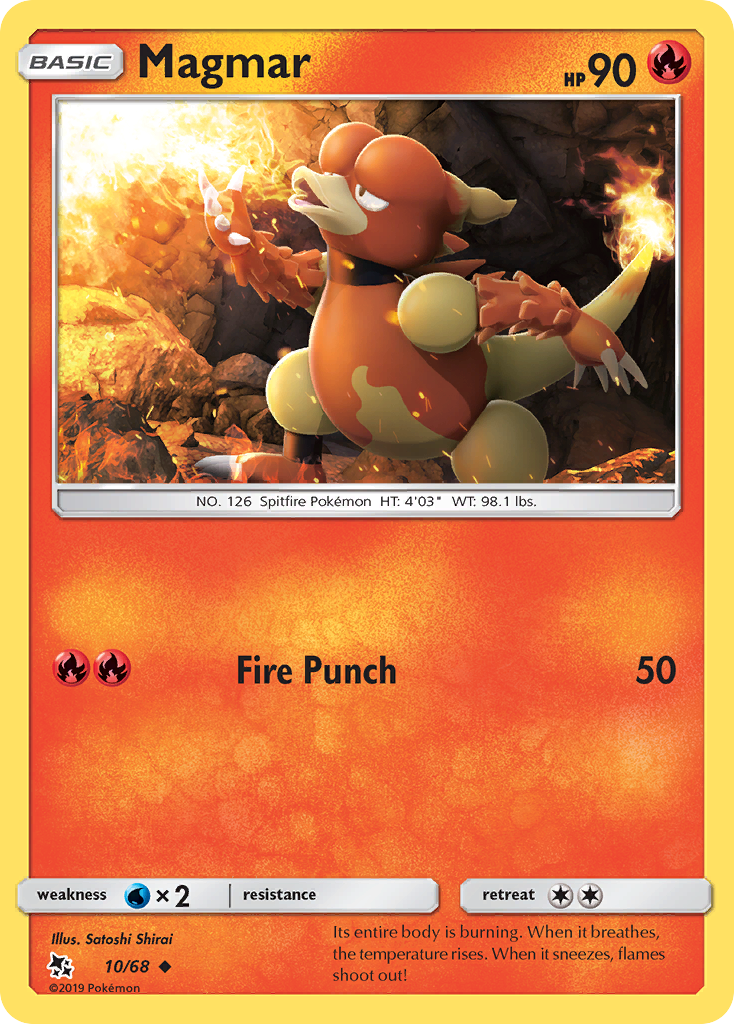 Magmar (10/68) [Sun & Moon: Hidden Fates] | Devastation Store