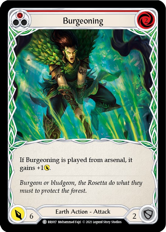 Burgeoning (Red) [BRI017] (Tales of Aria Briar Blitz Deck)  1st Edition Normal | Devastation Store