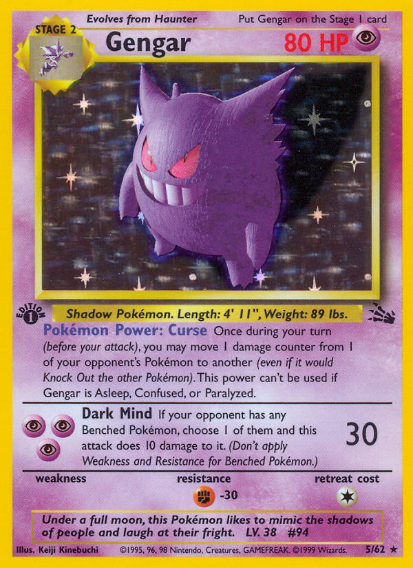 Gengar (5/62) [Fossil 1st Edition] | Devastation Store