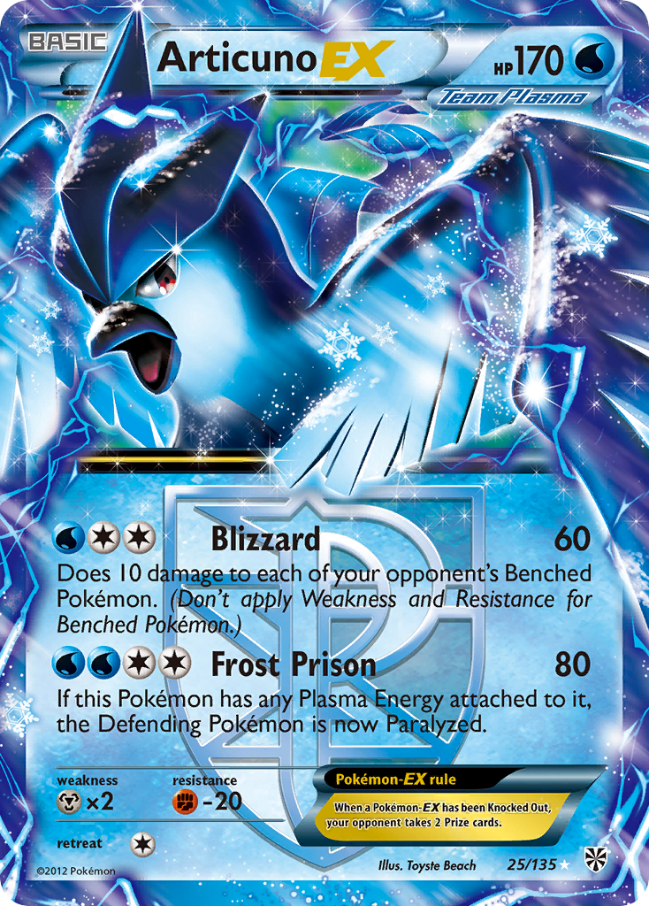 Articuno EX (25/135) [Black & White: Plasma Storm] | Devastation Store