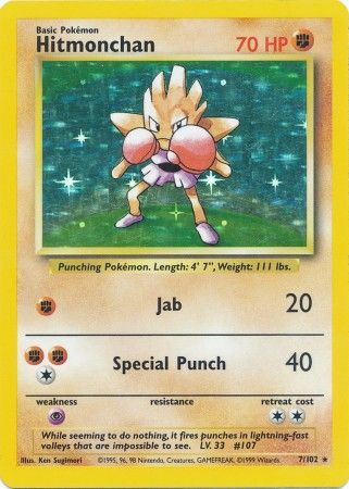 Hitmonchan (7/102) [Base Set Unlimited] | Devastation Store