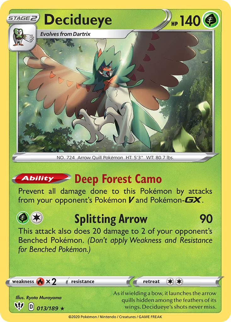 Decidueye (013/189) [Sword & Shield: Darkness Ablaze] | Devastation Store