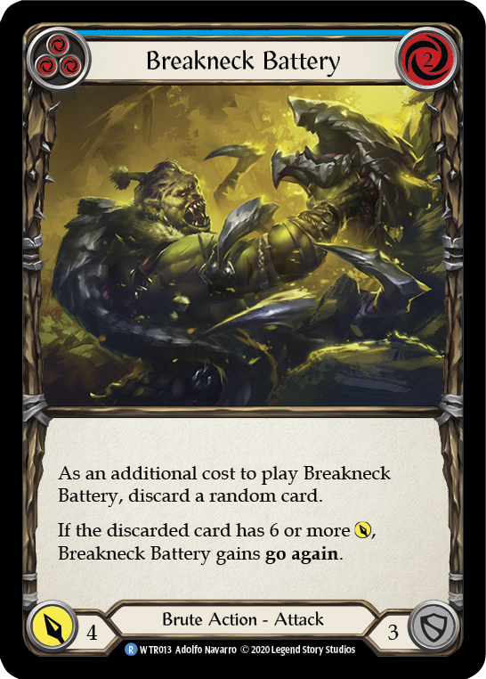 Breakneck Battery (Blue) [WTR013] Unlimited Edition Rainbow Foil - Devastation Store | Devastation Store