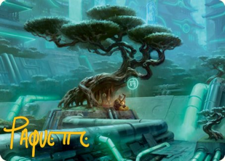 Forest Art Card (Gold-Stamped Signature) [Kamigawa: Neon Dynasty Art Series] | Devastation Store