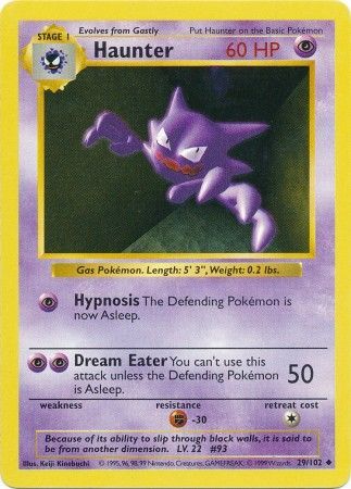 Haunter (29/102) [Base Set Shadowless Unlimited] | Devastation Store