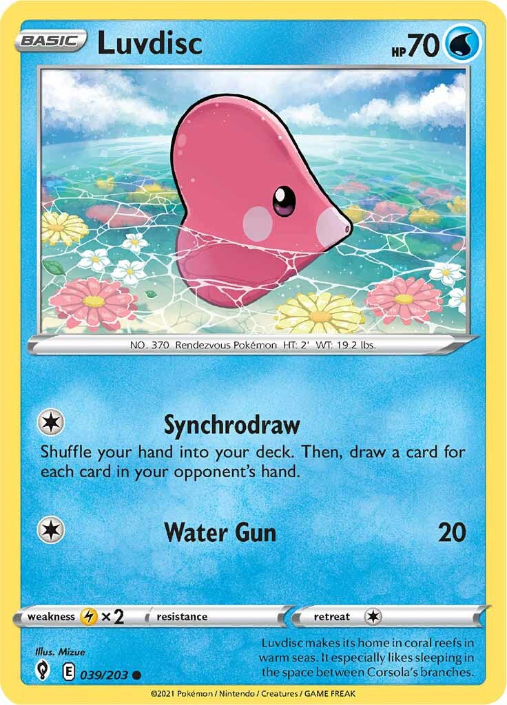 Luvdisc (039/203) [Sword & Shield: Evolving Skies] | Devastation Store