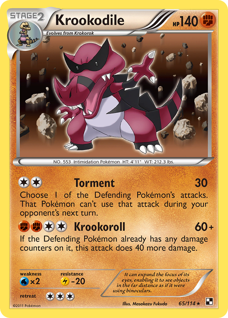 Krookodile (65/114) [Black & White: Base Set] | Devastation Store