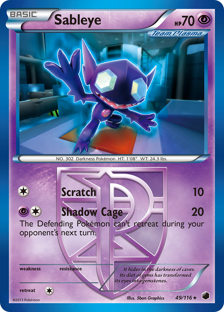 Sableye (49/116) [Black & White: Plasma Freeze] | Devastation Store