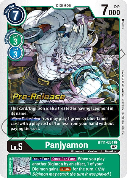Panjyamon [BT11-054] [Dimensional Phase Pre-Release Promos] | Devastation Store
