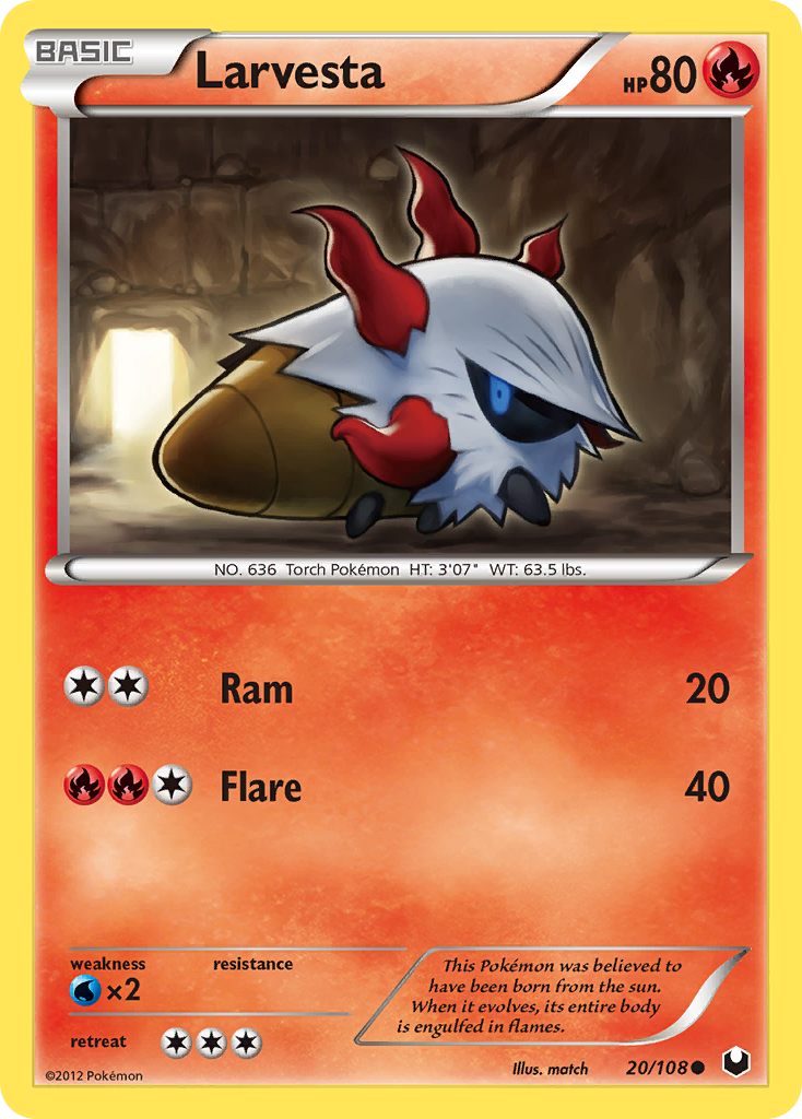 Larvesta (20/108) [Black & White: Dark Explorers] | Devastation Store