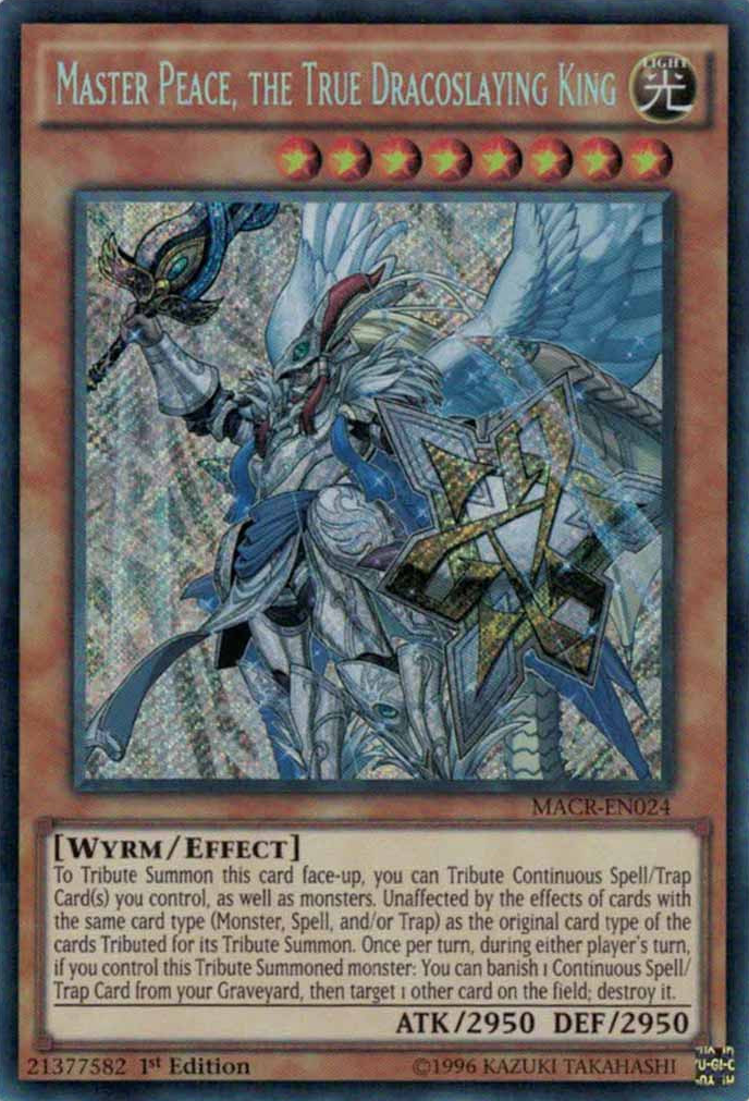 Master Peace, the True Dracoslaying King [MACR-EN024] Secret Rare | Devastation Store