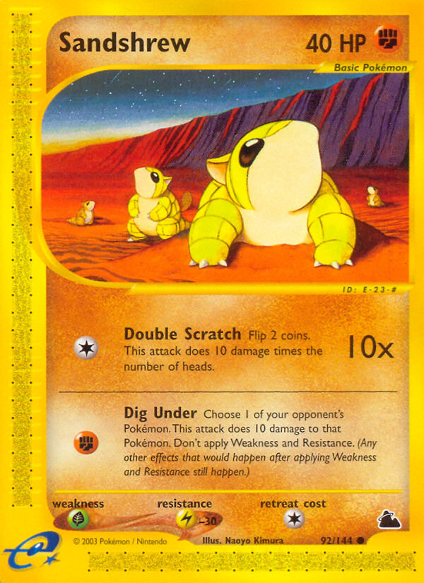 Sandshrew (92/144) [Skyridge] | Devastation Store