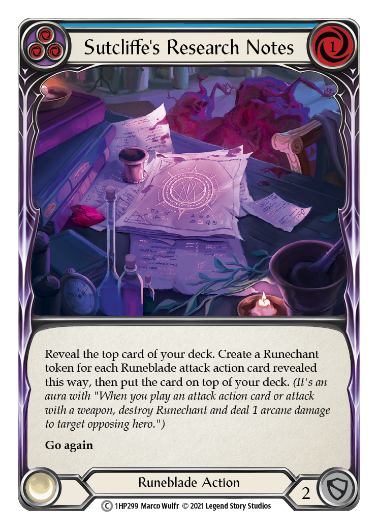 Sutcliffe's Research Notes (Blue) [1HP299] | Devastation Store