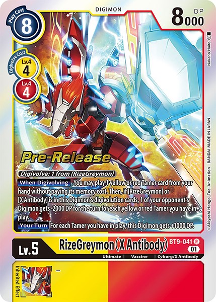 RizeGreymon (X Antibody) [BT9-041] [X Record Pre-Release Promos] | Devastation Store