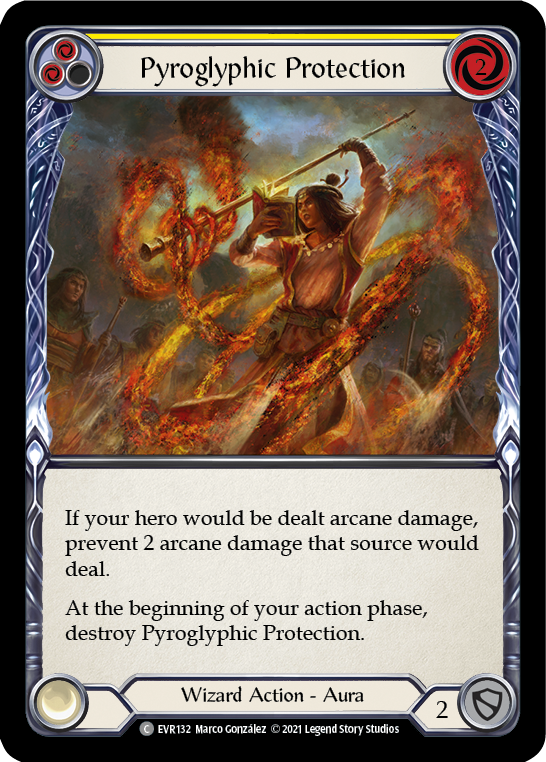 Pyroglyphic Protection (Yellow) [EVR132] (Everfest)  1st Edition Normal | Devastation Store