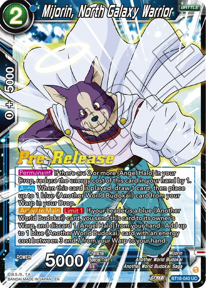 Mijorin, North Galaxy Warrior (BT18-043) [Dawn of the Z-Legends Prerelease Promos] | Devastation Store