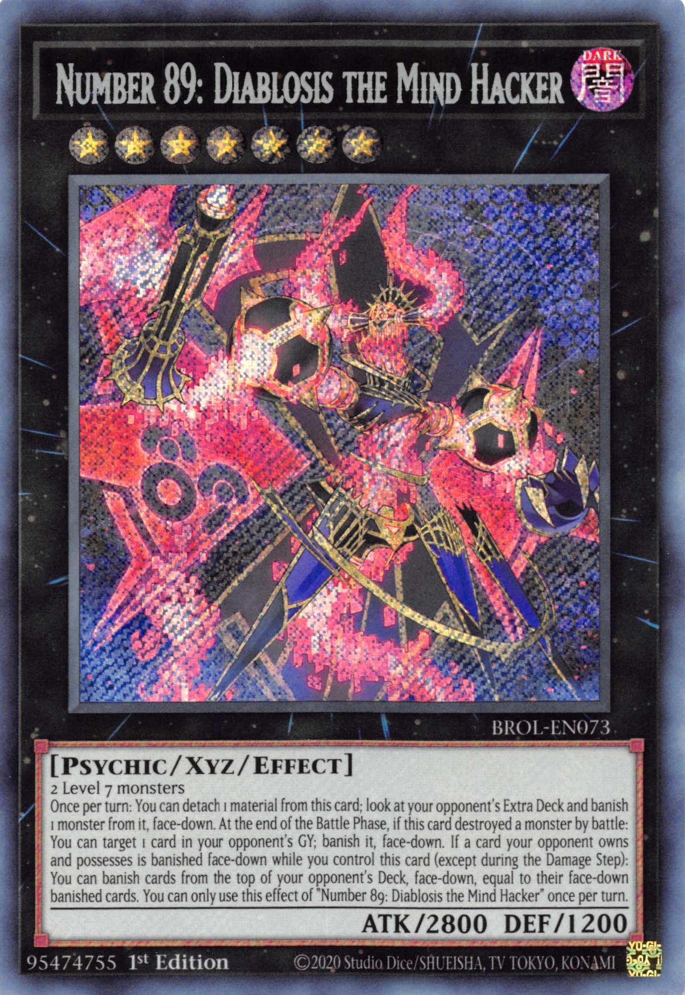 Number 89: Diablosis the Mind Hacker [BROL-EN073] Secret Rare | Devastation Store