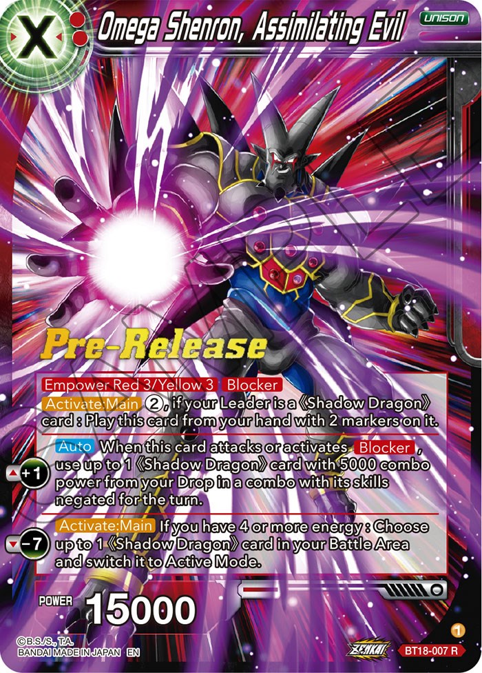 Omega Shenron, Assembling Evil (BT18-007) [Dawn of the Z-Legends Prerelease Promos] | Devastation Store