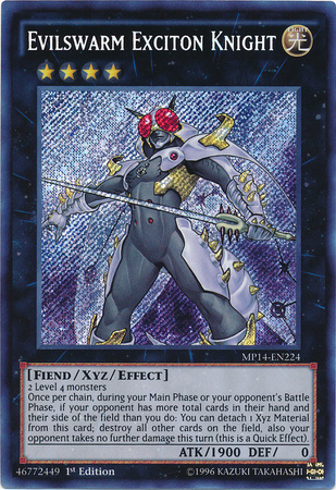 Evilswarm Exciton Knight [MP14-EN224] Secret Rare | Devastation Store