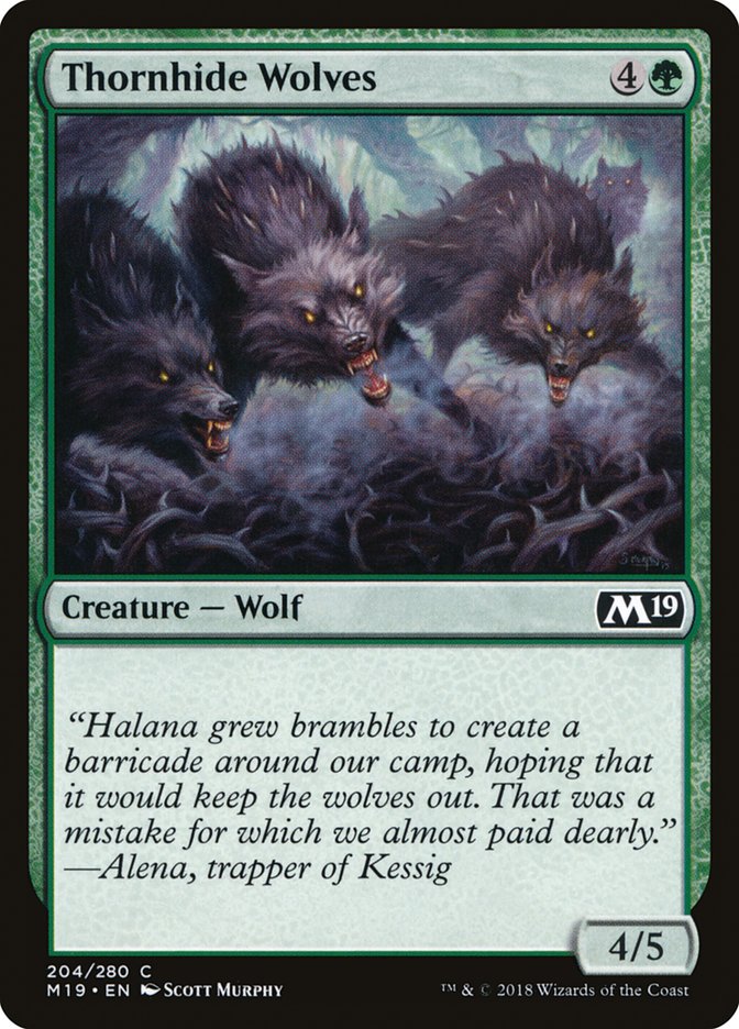 Thornhide Wolves [Core Set 2019] | Devastation Store