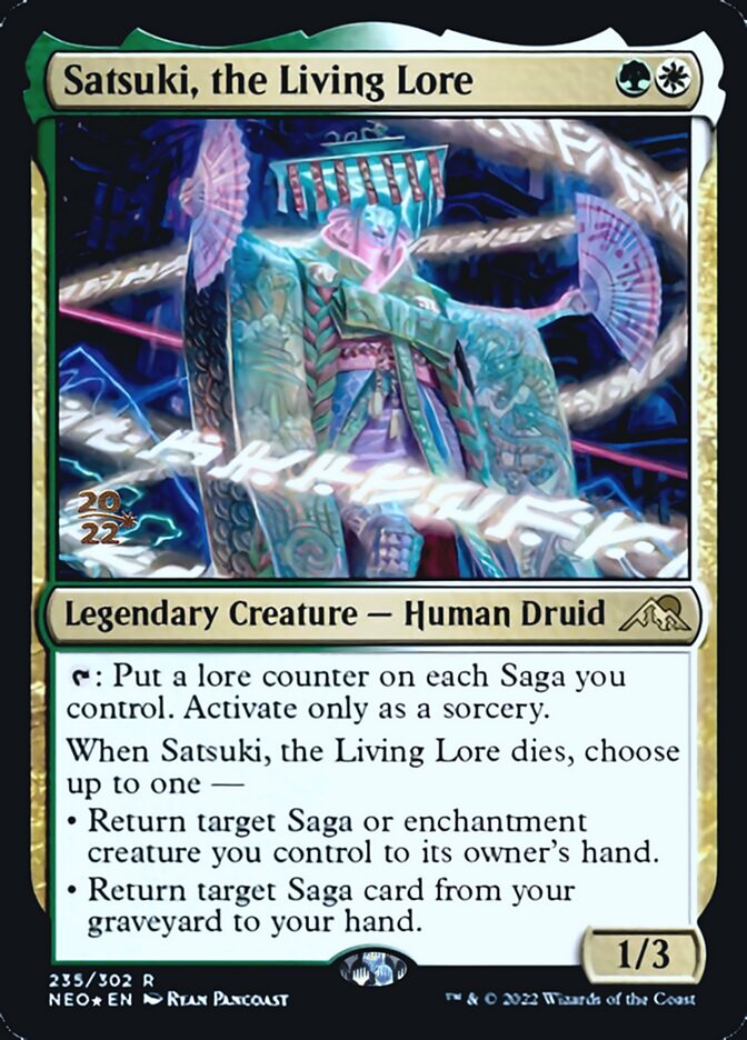 Satsuki, the Living Lore [Kamigawa: Neon Dynasty Prerelease Promos] | Devastation Store