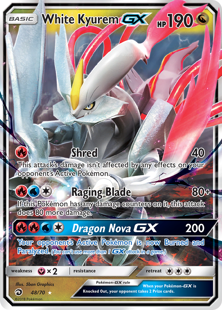 White Kyurem GX (48/70) [Sun & Moon: Dragon Majesty] | Devastation Store