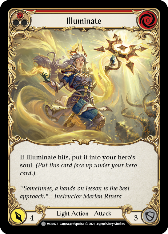 Illuminate (Red) (Rainbow Foil) [MON072-RF] 1st Edition Rainbow Foil - Devastation Store | Devastation Store