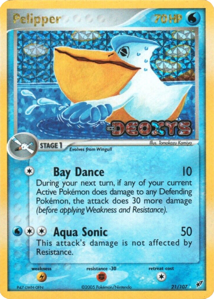 Pelipper (21/107) (Stamped) [EX: Deoxys] | Devastation Store